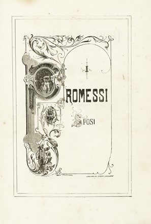  Manzoni Alessandro : I promessi sposi. Storia milanese del secolo XVII scoperta e rifatta [...]. Seconda edizione illustrata. Storia della Colonna infame.  Giovan Battista Galizzi  (Bergamo, 1882 - 1963)  - Asta Libri, autografi e manoscritti - Libreria Antiquaria Gonnelli - Casa d'Aste - Gonnelli Casa d'Aste