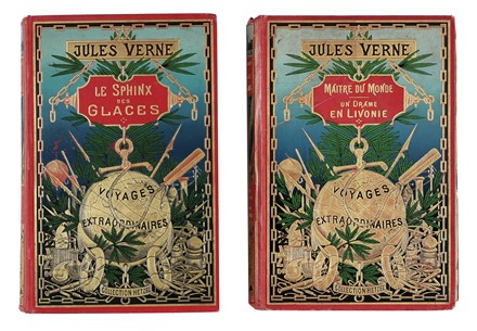  Verne Jules : Due volumi della serie Les voyages extraordinaires di Jules Verne.  - Asta Libri, autografi e manoscritti - Libreria Antiquaria Gonnelli - Casa d'Aste - Gonnelli Casa d'Aste