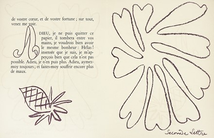  Alcaforado Marianna : Lettres portugaises. Lithographies originales de Henri Matisse.  [..]