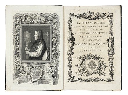  Schioppalalba Giovanni Battista : In Perantiquam Sacram Tabulam Graecam insigni sodalitio Sanctae Mariae Caritatis Venetiarum ab amplissimo Cardinali Bessarione dono datam dissertatio.  - Asta Libri, autografi e manoscritti - Libreria Antiquaria Gonnelli - Casa d'Aste - Gonnelli Casa d'Aste