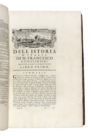  Guicciardini Francesco : Della istoria d'Italia [...] Tomo primo (-secondo). Storia  [..]