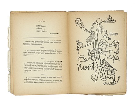  Rosai Ottone [e altri] : Almanacco della guerra 1915. Futurismo  Italo Tavolato, Giovanni Papini  (Firenze, 1881 - Firenze, 1956), Luciano [pseud. di Vecchi Omero] Folgore  (1888 - 1966), Ardengo Soffici  (Rignano sull'Arno (Firenze), 1879 - Forte dei Marmi (Lucca), 1964)  - Auction Books, autographs and manuscripts - Libreria Antiquaria Gonnelli - Casa d'Aste - Gonnelli Casa d'Aste