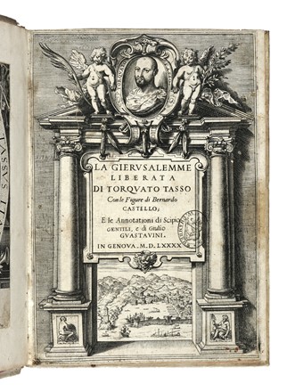  Tasso Torquato : La Gierusalemme liberata [...] con le figure di Bernardo Castello; e le Annotationi di Scipio Gentili, e di Giulio Guastavini.  Bernardo Castello, Scipione Gentili, Giulio Guastavini, Agostino Carracci  (Bologna, 1557 - Parma, 1602)  - Asta Libri, autografi e manoscritti - Libreria Antiquaria Gonnelli - Casa d'Aste - Gonnelli Casa d'Aste