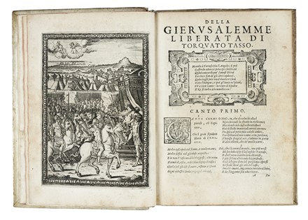  Tasso Torquato : La Gierusalemme liberata [...] con le figure di Bernardo Castello; e le Annotationi di Scipio Gentili, e di Giulio Guastavini.  Bernardo Castello, Scipione Gentili, Giulio Guastavini, Agostino Carracci  (Bologna, 1557 - Parma, 1602)  - Asta Libri, autografi e manoscritti - Libreria Antiquaria Gonnelli - Casa d'Aste - Gonnelli Casa d'Aste
