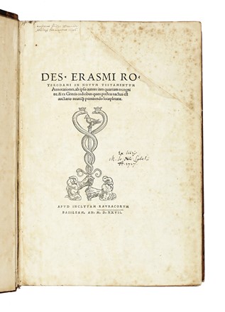  Erasmus Roterodamus : In Novum Testamentum annotationes.  - Asta Libri, autografi  [..]
