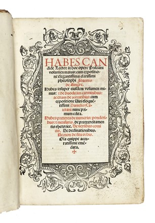  Priscianus Caesariensis : Opera.  - Asta Libri, autografi e manoscritti - Libreria Antiquaria Gonnelli - Casa d'Aste - Gonnelli Casa d'Aste