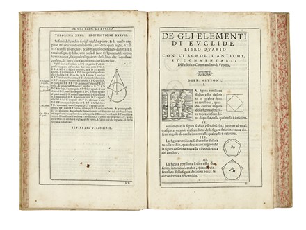  Euclides : De gli Elementi [...] libri quindici [...] tradotti prima in lingua  [..]