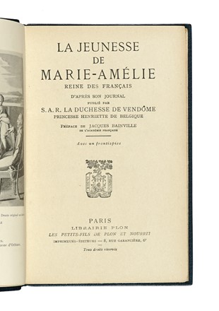  Henriette de Belgique : La jeunesse de Marie-Amélie reine des français...  Tammaro  [..]