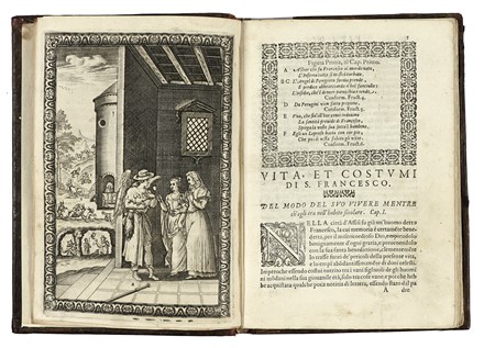  Bonaventura da Bagnoregio (San) : Vita del serafico S. Francesco [...] Tradotta in volgare, et di nuovo aggiuntovi le figure in rame...  Giacomo Franco  (Venezia o Urbino, 1550 - Venezia, 1620)  - Asta Libri, autografi e manoscritti - Libreria Antiquaria Gonnelli - Casa d'Aste - Gonnelli Casa d'Aste