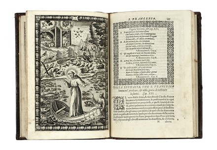 Bonaventura da Bagnoregio (San) : Vita del serafico S. Francesco [...] Tradotta in volgare, et di nuovo aggiuntovi le figure in rame...  Giacomo Franco  (Venezia o Urbino, 1550 - Venezia, 1620)  - Asta Libri, autografi e manoscritti - Libreria Antiquaria Gonnelli - Casa d'Aste - Gonnelli Casa d'Aste