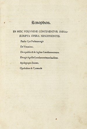  Xenophon : Opera. Letteratura classica, Letteratura  - Auction Books, autographs  [..]