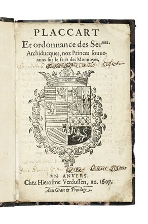 Placcart et ordonnance [...] sur le faict des Monnoyes. Numismatica, Figurato, Arte, Collezionismo e Bibliografia  - Auction Books, autographs and manuscripts - Libreria Antiquaria Gonnelli - Casa d'Aste - Gonnelli Casa d'Aste