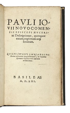  Giovio Paolo : Descriptiones quotquot extant, regionum atque locorum...  - Asta  [..]