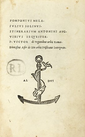  Mela Pomponius : Pomponius Mela. Iulius Solinus. Itinerarium Antonini Aug. Vibius  [..]