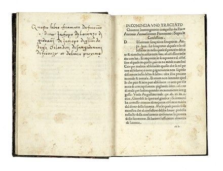  Antonino (santo) : Confessionale. Defecerunt scrutantes scrutinio Defecerunt vulghare.  - Asta Libri, autografi e manoscritti - Libreria Antiquaria Gonnelli - Casa d'Aste - Gonnelli Casa d'Aste