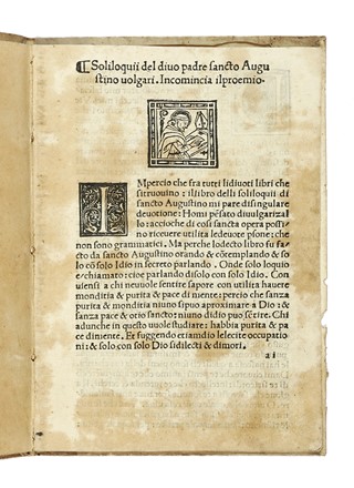  Augustinus Aurelius (santo) : Soliloquia...  - Asta Libri, autografi e manoscritti  [..]