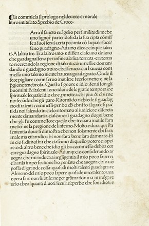  Cavalca Domenico : Specchio di croce.  - Asta Libri, autografi e manoscritti - Libreria Antiquaria Gonnelli - Casa d'Aste - Gonnelli Casa d'Aste