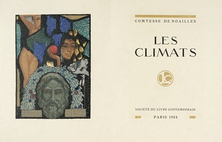 Noailles (comtesse de) Anna Élisabeth : Les Climats. Libro d'Artista, Figurato,  [..]