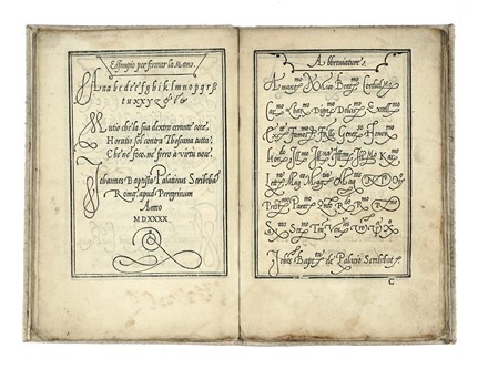  Palatino Giovanni Battista : Compendio del gran volume dell'arte del bene, & leggiadramente  [..]