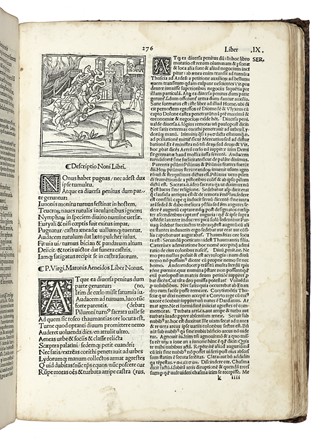  Vergilius Maro Publius : Omnia opera. Cum figuris nuper additis & expositoribus Servio, Landino, Donato, Anto. Mancinello, Domitio.  Cristoforo Landino  - Asta Libri, autografi e manoscritti - Libreria Antiquaria Gonnelli - Casa d'Aste - Gonnelli Casa d'Aste