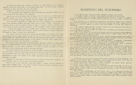  Marinetti Filippo Tommaso : Fondazione e manifesto del Futurismo. (Pubblicato dal  [..]