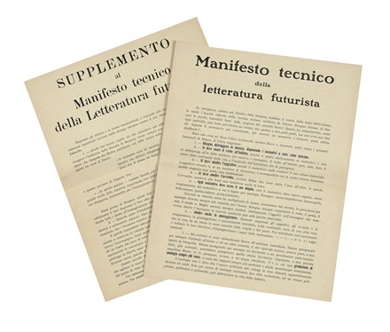  Marinetti Filippo Tommaso : Manifesto tecnico della letteratura futurista.  - Asta Libri, autografi e manoscritti - Libreria Antiquaria Gonnelli - Casa d'Aste - Gonnelli Casa d'Aste