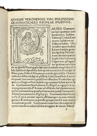  Guarino Veronese : [Regulae grammaticales]. Grammaticales regulae. Incunabolo,  [..]