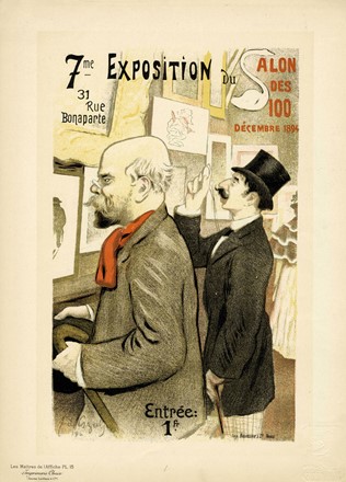  Jules Chret  (Paris, 1836 - Nice, 1932) : Lotto composto di 5 incisioni.  Adolphe-Lon Willette  (Chlons sur Marne, 1857 - Parigi, 1926), SEM [pseud. di Goursat Geroges]  (Prigueux, 1863 - Parigi, 1934)  - Asta Arte Moderna e Contemporanea [Parte II] - Libreria Antiquaria Gonnelli - Casa d'Aste - Gonnelli Casa d'Aste