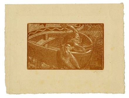  Antonello Moroni  (Savignano di Romagna, 1889 - Gatteo, 1930) : Lotto composto di 5 incisioni.  - Asta Arte Moderna e Contemporanea [Parte II] - Libreria Antiquaria Gonnelli - Casa d'Aste - Gonnelli Casa d'Aste