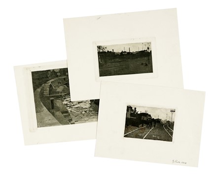  Gustavo Prola : Lotto composto di 10 incisioni ed 1 disegno.  - Auction Modern and Contemporary Art [II Part ] - Libreria Antiquaria Gonnelli - Casa d'Aste - Gonnelli Casa d'Aste