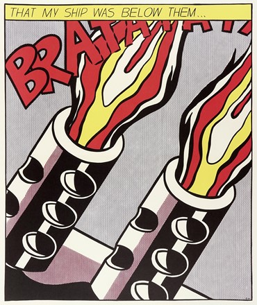  Roy Lichtenstein  (New York, 1923 - 1997) : As I opened the fire (Trittico).  - Asta Arte Moderna e Contemporanea [Parte II] - Libreria Antiquaria Gonnelli - Casa d'Aste - Gonnelli Casa d'Aste