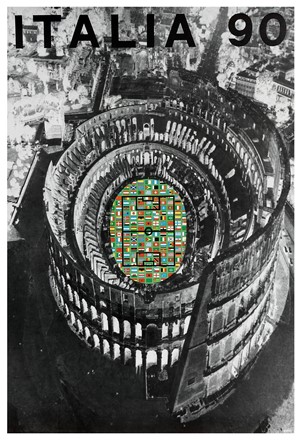  Alberto Burri  (Città di Castello, 1915 - Nizza, 1995) : Italia 90.  - Auction Modern and Contemporary Art [II Part ] - Libreria Antiquaria Gonnelli - Casa d'Aste - Gonnelli Casa d'Aste