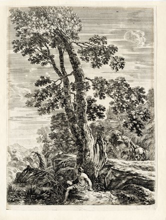  Stefano Della Bella  (Firenze, 1610 - 1664) : Tre tavole da Quatre grands paysages  [..]