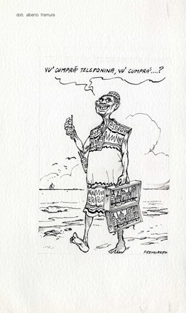  Alberto Fremura  (Livorno, 1936 - 2023) : Lotto composto di 10 vignette umoristiche per quotidiani.  - Asta Arte Moderna e Contemporanea [Parte II] - Libreria Antiquaria Gonnelli - Casa d'Aste - Gonnelli Casa d'Aste