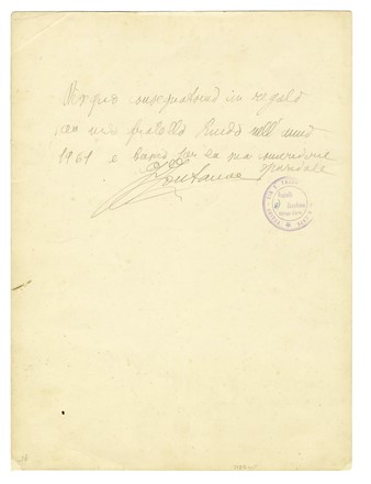  Lucio Fontana  (Rosario, 1899 - Comabbio, 1968) : Studio per il Manifesto Tecnico dello Spazialismo.  - Auction Modern and Contemporary Art [II Part ] - Libreria Antiquaria Gonnelli - Casa d'Aste - Gonnelli Casa d'Aste