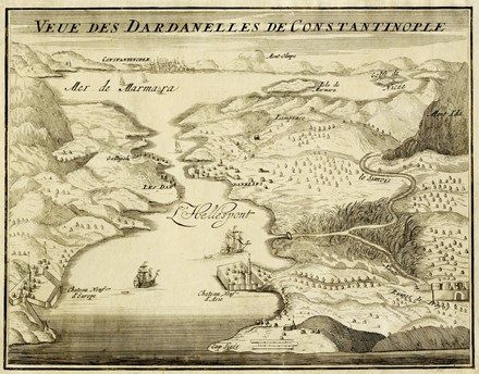  Nicolas De Fer  (Parigi, 1646 - 1720) : Veue de Constantinople / Veue des Dardanelles de Constantinople.  - Asta Arte Antica [Parte I] - Libreria Antiquaria Gonnelli - Casa d'Aste - Gonnelli Casa d'Aste