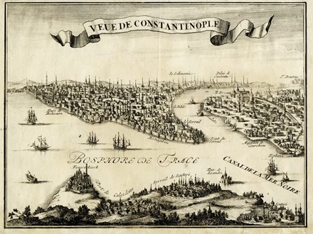  Nicolas De Fer  (Parigi, 1646 - 1720) : Veue de Constantinople / Veue des Dardanelles de Constantinople.  - Asta Arte Antica [Parte I] - Libreria Antiquaria Gonnelli - Casa d'Aste - Gonnelli Casa d'Aste
