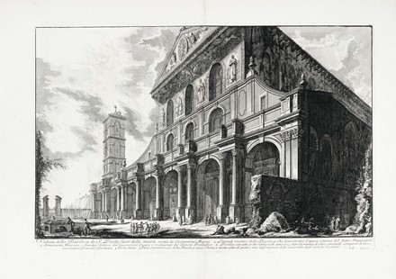  Giovanni Battista Piranesi  (Mogliano Veneto, 1720 - Roma, 1778) : Veduta della Basilica di S. Giovanni Laterano.  - Asta Arte Antica [Parte I] - Libreria Antiquaria Gonnelli - Casa d'Aste - Gonnelli Casa d'Aste