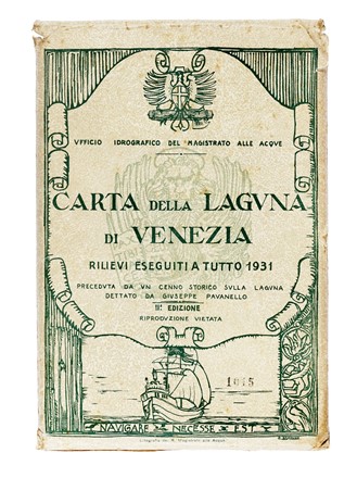  Raffaele Molin  (Attivo nella seconda metà del XIX secolo, ) : Carta Topografica della Laguna di Venezia.  - Asta Arte Antica [Parte I] - Libreria Antiquaria Gonnelli - Casa d'Aste - Gonnelli Casa d'Aste