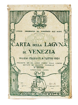  Raffaele Molin  (Attivo nella seconda met del XIX secolo, ) : Carta Topografica della Laguna di Venezia.  - Asta Arte Antica [Parte I] - Libreria Antiquaria Gonnelli - Casa d'Aste - Gonnelli Casa d'Aste