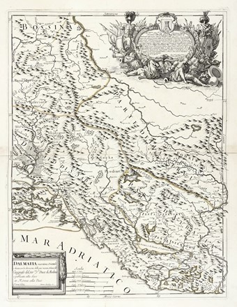  Giacomo Cantelli da Vignola  (Vignola, 1643 - Modena, 1695) : Dalmatia maritima Occidentale, Dalmatia maritima Orientale descritta sù l'Esemplare delle Carte piú esatte e divisa con la direzione delle piú recenti Notizie dal Cantelli da Vignola Geografo del Ser:mo Duca di Modena.  - Asta Arte Antica [Parte I] - Libreria Antiquaria Gonnelli - Casa d'Aste - Gonnelli Casa d'Aste