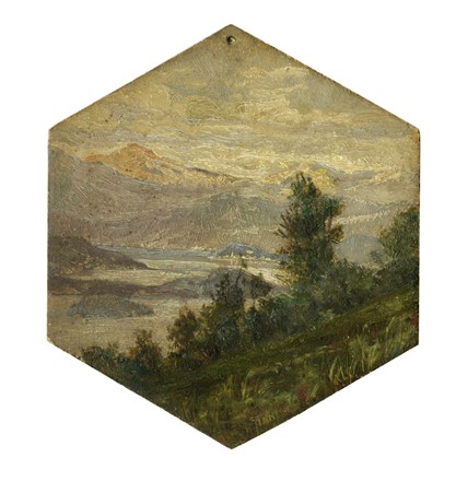  Giovanni Giani  (Torino, 1866 - 1937) : Veduta del Lago di Como.  - Asta Arte Moderna e Contemporanea [Parte II] - Libreria Antiquaria Gonnelli - Casa d'Aste - Gonnelli Casa d'Aste