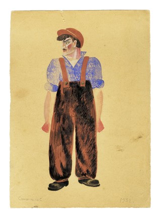  Vladimir Ivanovich Kozlinskij  (Kronstadt, 1891 - 1967) : Lotto composto di 4 disegni.  - Auction Modern and Contemporary Art [II Part ] - Libreria Antiquaria Gonnelli - Casa d'Aste - Gonnelli Casa d'Aste