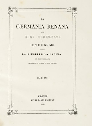 Lotto di 3 opere illustrate di storia locale.  Giuseppe La Farina, Clément Pellé  - Asta Libri, autografi e manoscritti - Libreria Antiquaria Gonnelli - Casa d'Aste - Gonnelli Casa d'Aste
