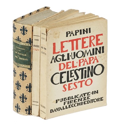 Lotto di 3 opere di letteratura italiana.  Gabriele D'Annunzio  (1863 - 1938), Giovanni Papini  (Firenze, 1881 - Firenze, 1956)  - Asta Libri, autografi e manoscritti - Libreria Antiquaria Gonnelli - Casa d'Aste - Gonnelli Casa d'Aste