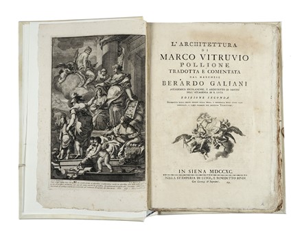  Vitruvius Marcus Pollio : L'Architettura [...]. Tradotta e comentata dal Marchese Berardo Galiani [...] Edizione seconda...  Bernardo Galiani, Francesco Cepparuli  (Napoli, ), Francesco La Marra  (Martina Franca, 1728 - Napoli, 1787)  - Asta Libri, autografi e manoscritti - Libreria Antiquaria Gonnelli - Casa d'Aste - Gonnelli Casa d'Aste
