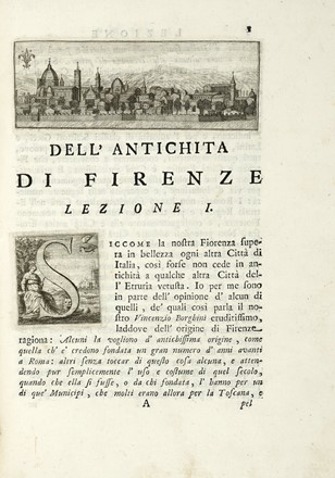  Lami Giovanni : Lezioni di antichità toscane e spezialmente della città di Firenze...  Ferdinando Gregori, Gapero Pecchioni, Francesco Fontani  - Asta Libri, autografi e manoscritti - Libreria Antiquaria Gonnelli - Casa d'Aste - Gonnelli Casa d'Aste