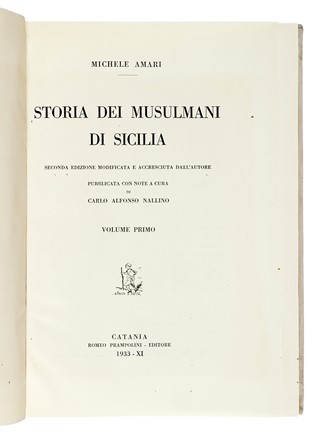  Amari Michele : Storia dei Musulmani in Sicilia [...]. Volume primo (-terzo, parte terza). Storia, Storia locale, Geografia e viaggi, Religione, Storia, Diritto e Politica, Storia, Diritto e Politica  - Auction Books, autographs and manuscripts - Libreria Antiquaria Gonnelli - Casa d'Aste - Gonnelli Casa d'Aste