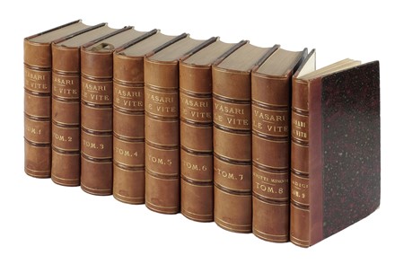  Vasari Giorgio : Le opere [...] con nuove note e commenti di Gaetano Milanesi. Tomo I (-IX). Arte, Biografia, Storia, Diritto e Politica  - Auction Books, autographs and manuscripts - Libreria Antiquaria Gonnelli - Casa d'Aste - Gonnelli Casa d'Aste