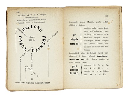  Marinetti Filippo Tommaso : Zang Tumb Tuuum. Adrianopoli ottobre 1912. Parole in libertà.  - Asta Libri, autografi e manoscritti - Libreria Antiquaria Gonnelli - Casa d'Aste - Gonnelli Casa d'Aste
